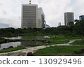 Skyscrapers seen from the Kyu-Shiba Rikyu Gardens 130929496