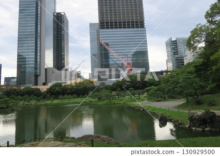 Buildings seen from the Kyu-Shiba Rikyu Gardens 130929500