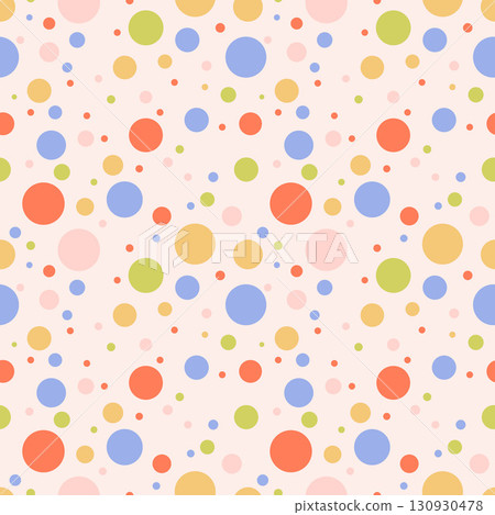 Festive simple geometric pattern with scattered circles 130930478