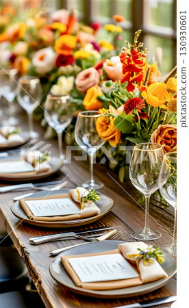 table set for an event party 130930601