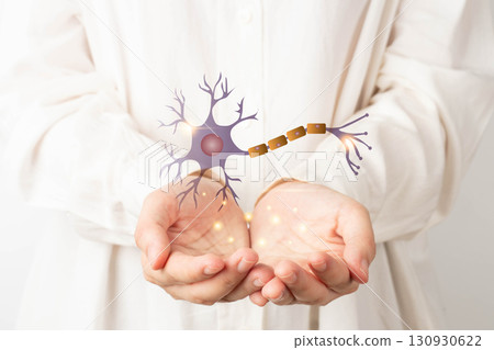 Neurologist studies and analyzes neuron structure hologram. Diagnosis and treatment of neurological disorders include MND, ALS, alzheimer disease and parkinson disease. Neurologist studies and analyzes neuron structure hologram. Diagnosis and treatment of neurological disorders include MND, ALS, alzheimer disease and parkinson disease. 130930622