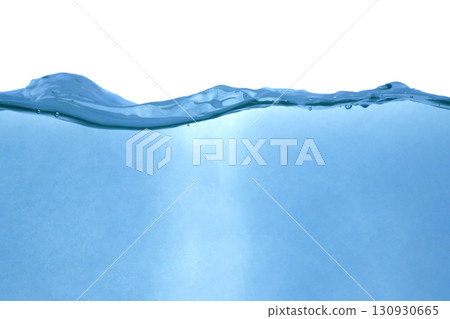 Water wave, isolated on transparent background close-up, clean drinking water concept 130930665