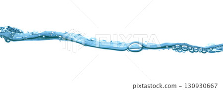 Water wave, isolated on transparent background close-up, clean drinking water concept 130930667