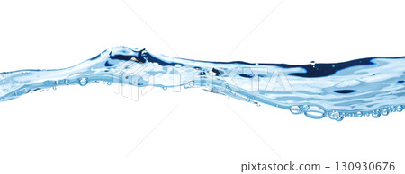 Water wave, isolated on transparent background close-up, clean drinking water concept 130930676
