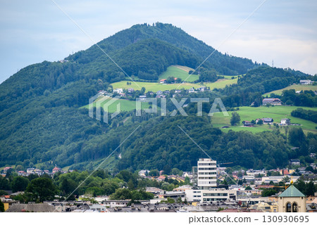 Cityscape of Old town of Salzburg, birthplace of Mozart and a UNESCO World Heritage Site, in Salzburg, Austria Cityscape of Old town of Salzburg, birthplace of Mozart and a UNESCO World Heritage Site, in Salzburg, Austria 130930695