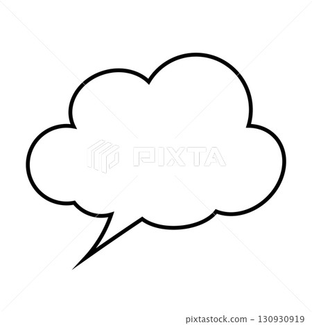 Simple speech bubble illustration - Fluffy 130930919