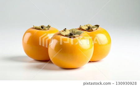 Autumn persimmon harvest scene 5, which stands out against a simple background Autumn persimmon harvest scene 5, which stands out against a simple background 130930928