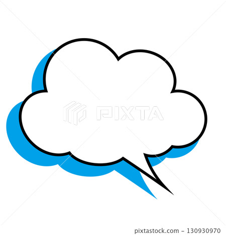 Simple speech bubble illustration - Fluffy Simple speech bubble illustration - Fluffy 130930970