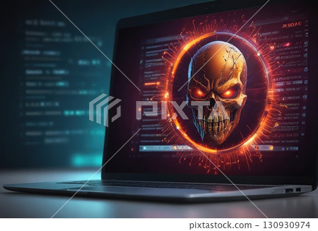 Computer virus. Internet security. Generative ai. 130930974