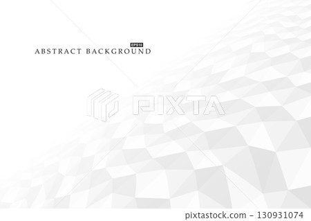 Abstract futuristic white background with perspective. Creative 3d relief surface with mosaic geometric polygon shapes. Business corporate clean design. Poster, banner, presentation template Abstract futuristic white background with perspective. Creative 3d relief surface with mosaic geometric polygon shapes. Business corporate clean design. Poster, banner, presentation template 130931074