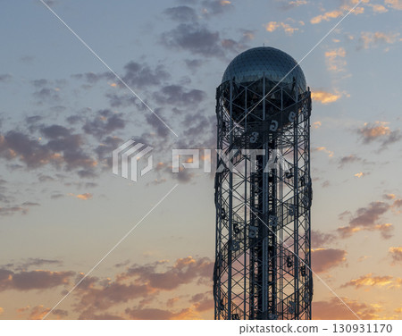 09.09.2025 - Batumi, Georgia - Well known landmark, called Alphabetic tower 130931170