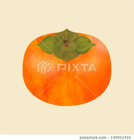 Persimmon illustration (watercolor style vector) Persimmon illustration (watercolor style vector) 130931416