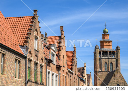 Historical Old Town and UNESCO World Culture Heritage site of Bruges in West Flanders, Belgium 130931603