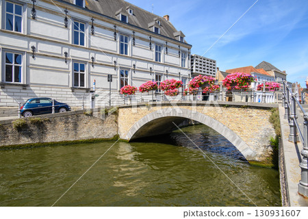 Historical Old Town and UNESCO World Culture Heritage site of Bruges in West Flanders, Belgium 130931607