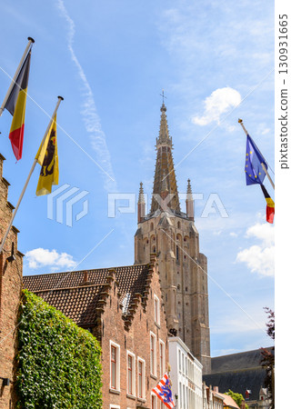 Church of Our Lady Roman Catholic gothic church in Bruges, Belgium 130931665