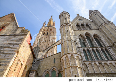 Church of Our Lady Roman Catholic gothic church in Bruges, Belgium 130931668