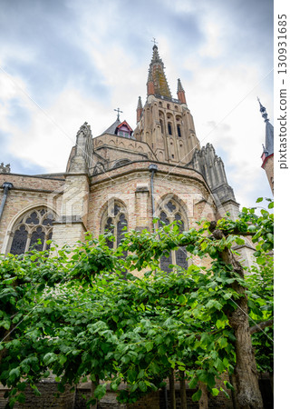 Church of Our Lady Roman Catholic gothic church in Bruges, Belgium 130931685