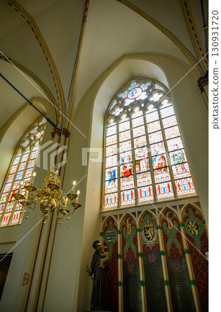 Interior of the Saint Salvator Cathedral main Roman Catholic gothic church in Bruges, Belgium Interior of the Saint Salvator Cathedral main Roman Catholic gothic church in Bruges, Belgium 130931720