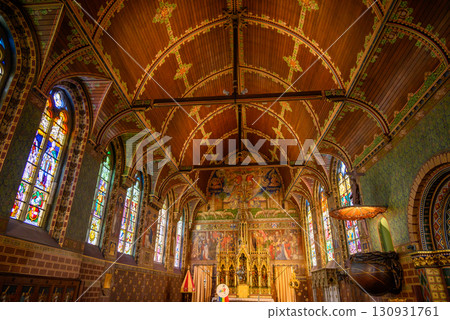 Interior of the Basilica of the Holy Blood, Catholic basilica housing a relic of the Holy Blood of Christ in Bruges, Belgium Interior of the Basilica of the Holy Blood, Catholic basilica housing a relic of the Holy Blood of Christ in Bruges, Belgium 130931761