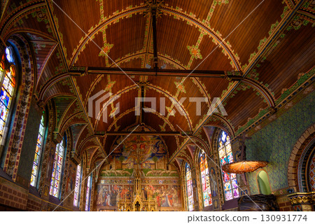 Interior of the Basilica of the Holy Blood, Catholic basilica housing a relic of the Holy Blood of Christ in Bruges, Belgium Interior of the Basilica of the Holy Blood, Catholic basilica housing a relic of the Holy Blood of Christ in Bruges, Belgium 130931774