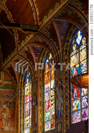Interior of the Basilica of the Holy Blood, Catholic basilica housing a relic of the Holy Blood of Christ in Bruges, Belgium Interior of the Basilica of the Holy Blood, Catholic basilica housing a relic of the Holy Blood of Christ in Bruges, Belgium 130931776