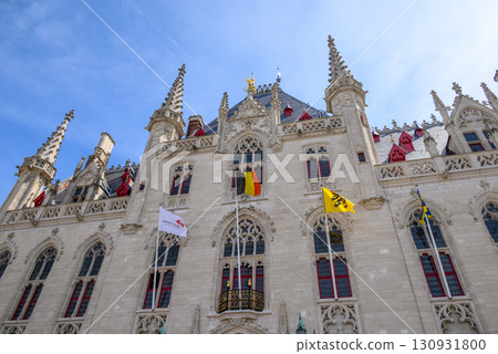 Provincial Court (Provinciaal Hof), former Provincial Government of West Flanders, on Markt main square in Bruges, Belgium Provincial Court (Provinciaal Hof), former Provincial Government of West Flanders, on Markt main square in Bruges, Belgium 130931800