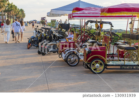 09.09.2025 - Batumi, Georgia - People walking by the beach walk 130931939