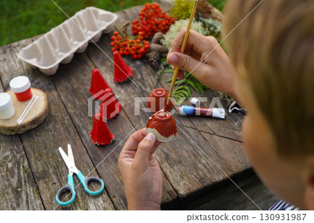 Nature-themed DIY projects for children that emphasize sustainability and creativity. Nature-themed DIY projects for children that emphasize sustainability and creativity. 130931987