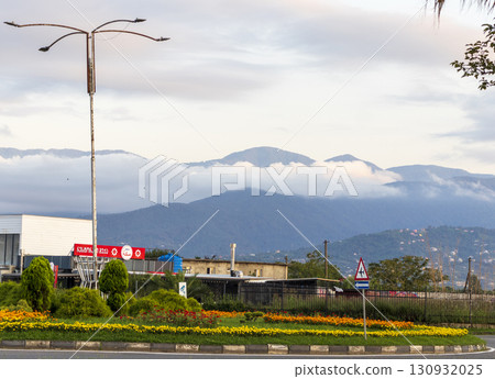 09.09.2025 - Batumi, Georgia - Mountains covered with clouds 130932025