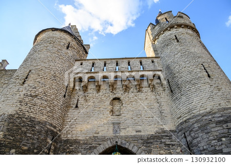 Het Steen medieval fortress on bank of Scheldt river in the old city centre of Antwerp, Belgium Het Steen medieval fortress on bank of Scheldt river in the old city centre of Antwerp, Belgium 130932100