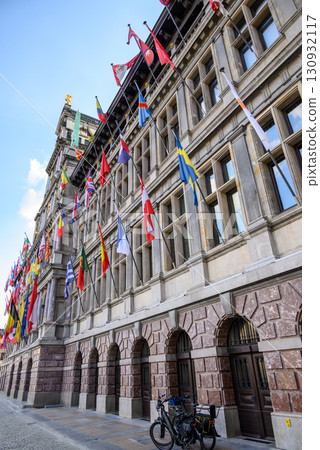 Antwerpen City Hall ornate Renaissance building in the Grote Markt main square of Antwerp, Belgium Antwerpen City Hall ornate Renaissance building in the Grote Markt main square of Antwerp, Belgium 130932117