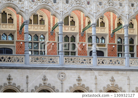 Bourse at Antwerp, first commodity exchange in the world, today a multipurpose venue, in Antwerp, Flanders, Belgium 130932127