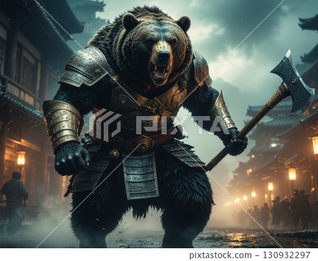 Bear rampaging through the city 130932297