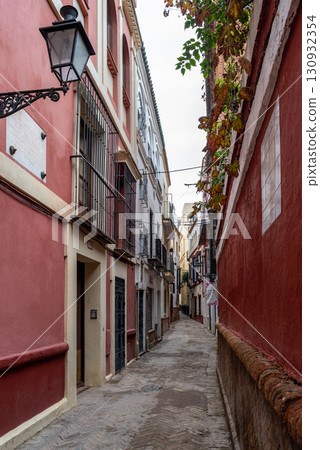 Cityscape of Casco Antiguo historic Old town city centre district of the capital of Andalusia, Seville, Spain 130932354