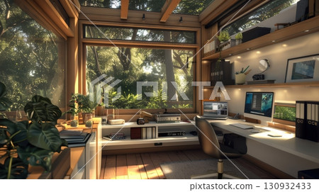 Tiny House Office Studio Interior Tiny House Office Studio Interior 130932433