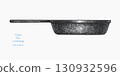 Hand Drawn Vintage Vector Illustration of Frying Pan Skillet Kitchen Cookware Not AI Generated 130932596