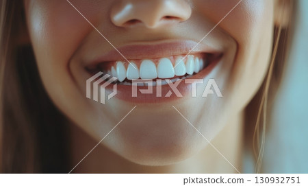 Close-Up Of Perfectly White Teeth Smile 130932751