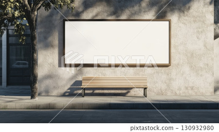 Sign Board Mockup On Building Wall 130932980