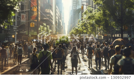 Protest or March For Justice. City Crowd 130932997