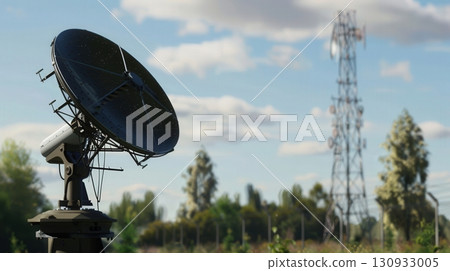 Rf Antenna Radar Locator Used In Applications Like air traffic control 130933005