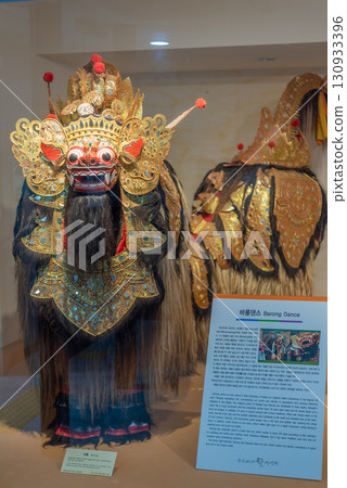 Folklore masks exhibited in Hahoe World Mask Museum in Hahoe Village in Andong, South Korea 130933396
