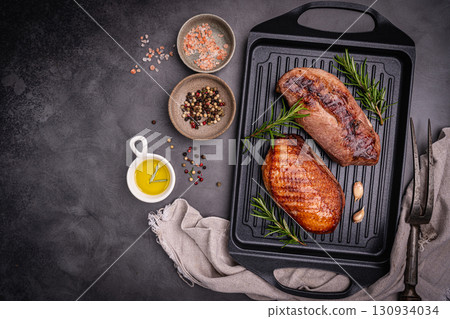 Roasted or grilled duck breast Roasted or grilled duck breast 130934034