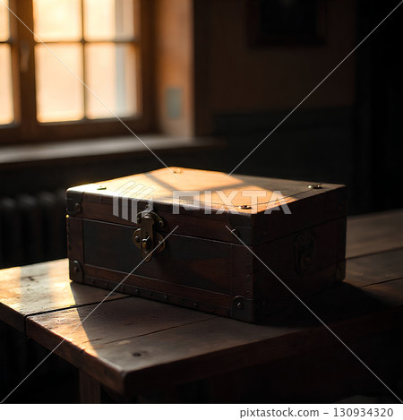 wooden chest with drawers 130934320