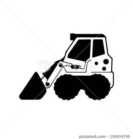Construction vehicle working on a project at a building site during the day in a busy urban area Construction vehicle working on a project at a building site during the day in a busy urban area 130934798