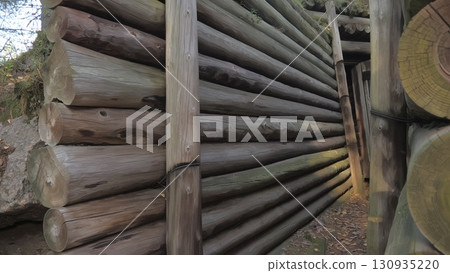 Lappeenranta.Finland-September 28.2020: The bunker underground the forest from the Salpa Line Fortification. Bunker line. Lappeenranta.Finland-September 28.2020: The bunker underground the forest from the Salpa Line Fortification. Bunker line. 130935220