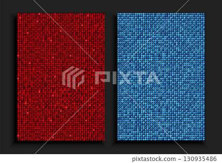 Poster red and blue sequins, glitters, sparkle Poster red and blue sequins, glitters, sparkle 130935486