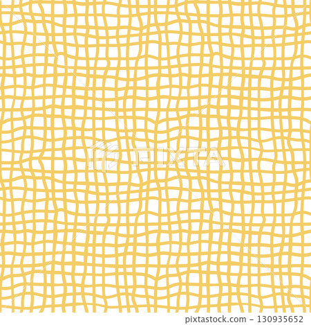 Yellow checkered seamless pattern. Vector summer picnic, plaid, blanket hand drawn repeat background, geometric print Yellow checkered seamless pattern. Vector summer picnic, plaid, blanket hand drawn repeat background, geometric print 130935652