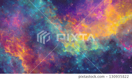 Ethereal Cosmic Dust and Nebula. A vibrant and colorful abstract image showcasing a stunning digital representation of a cosmic nebula, perfect for themes of space, fantasy, and artistic backgrounds Ethereal Cosmic Dust and Nebula. A vibrant and colorful abstract image showcasing a stunning digital representation of a cosmic nebula, perfect for themes of space, fantasy, and artistic backgrounds 130935822