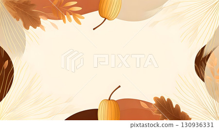 Abstract autumnal decorative illustration ideal for seasonal advertising, branding, and promotions 130936331