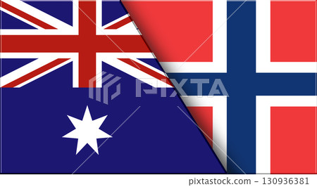 Flags of Australia and Svalbard. Australian and Svalbard National flags Flags of Australia and Svalbard. Australian and Svalbard National flags 130936381